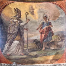 Fresken, die das Leben des Heiligen Cataldo darstellen