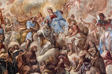 Fresken, die das Leben des Heiligen Cataldo darstellen