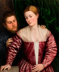 Doppelporträt einer venezianischen Frau und ihres Kavalier, ca. 1560