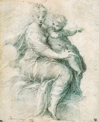 Madonna und Kind auf den Wolken, um 1525