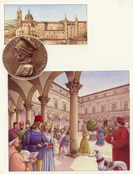 Hof des Herzogspalastes in Urbino