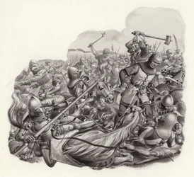 Ritter auf dem Schlachtfeld abgeschlachtet