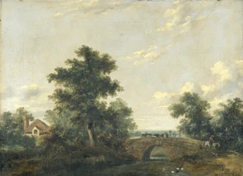 Landschaft mit Brücke