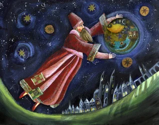 Michel de Nostradamus, Astrologe. Illustration von Patrizia La Porta.