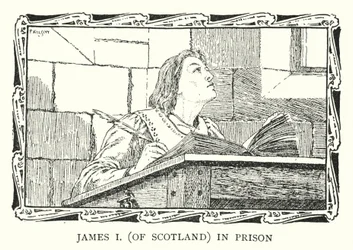 König James I. von Schottland im Gefängnis