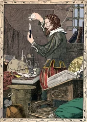 Guy Fawkes bereitet das langsame Streichholz vor