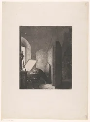 Rembrandt in seinem Atelier