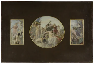 Entwurf für den Speisesaal des Hôtel de Ville de Paris: Die Jagd. Der Überfluss. Der Fischfang
