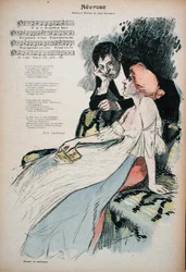 Neurose, Illustration zu einem Gedicht von Jean Grandeau, ca. 1896 (Farblithografie)