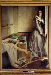 Charlotte Corday (1768-1793) zur Zeit der Ermordung von Jean Paul Marat