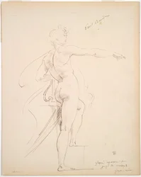 Studie von Apollo für Marsyas (recto)