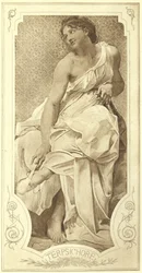 Terpsichore, Muse des Chortanzes (Photogravur)