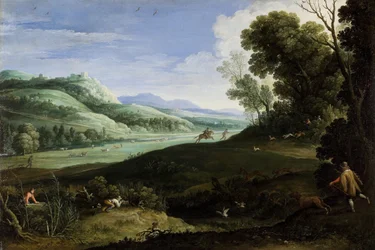 Landschaft mit Jägern, 1619