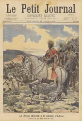 Der Negus Menelik in der Schlacht von Adwa