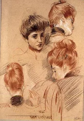 Studien von Mme. Helleu und Mme. Clarighy, ca. 1892-95