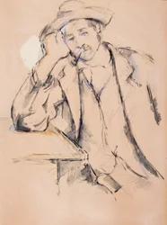 Lehnender Raucher
