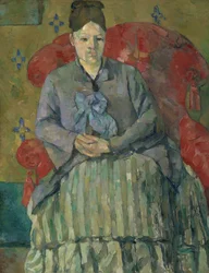 Madame Cézanne in einem roten Sessel