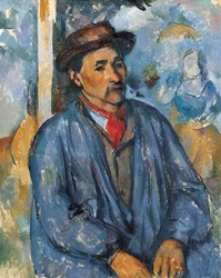 Mann in einer blauen Bluse
