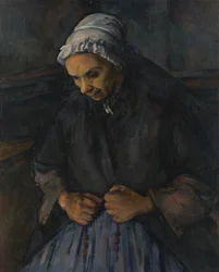 Eine alte Frau mit einem Rosenkranz, ca. 1895