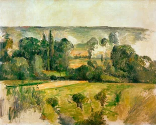 Landschaft und Hügel, nahe Médan