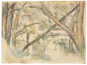 Kreuzende Bäume am Wasserufer II, ca. 1896