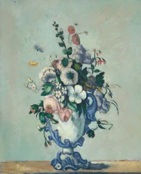 Blumen in einer Rokoko-Vase, ca. 1876