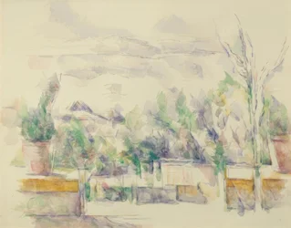 Die Terrasse des Gartens der Lauves