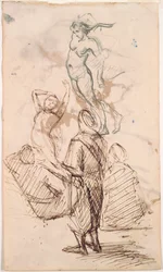 Blatt mit Studien, 1871-1876