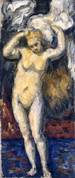 Stehende Badende, die ihr Haar trocknet, ca. 1869