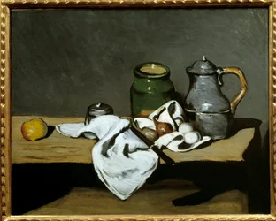 Stillleben mit Kessel. Gemälde von Paul Cezanne (1839-1906)