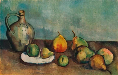 Stillleben, Krug und Früchte, 1894