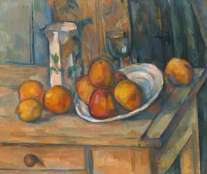Stillleben mit Milchkrug und Obst. 1900