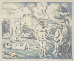 Die Badenden: Große Platte, 1898