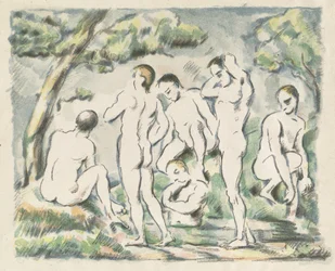 Die Badenden, kleine Platte, 1897