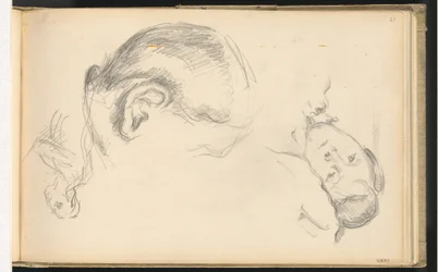 Drei Köpfe, einer von Madame Cézanne