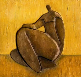 Goldene texturierte Figur