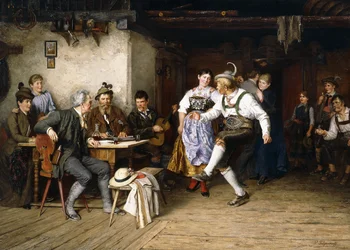 Innenraum einer Weinstube