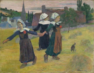 Bretonische Mädchen tanzen, Pont-Aven, 1888