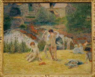 Jeunes Bretons au bain