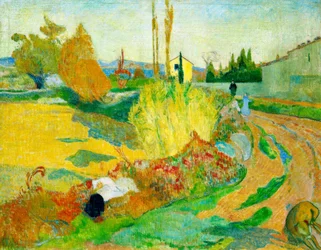 Landschaft bei Arles (Weg am Roubinele-Roi-Kanal)