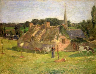 Lollichons Feld und die Kirche von Pont-Aven, 1886