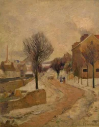 Pariser Vorort im Schnee