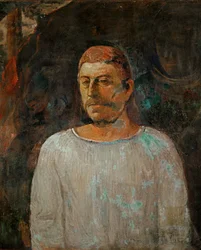Paul Gauguin im einfachen Gewand, Selbstporträt
