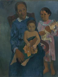 Polynesische Frau mit Kindern, 1901