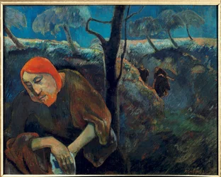 Selbstporträt oder „Christus im Garten Gethsemane“ Gemälde von Paul Gauguin (1848-1903) 1889 Palm Beach. Norton Museum of Art