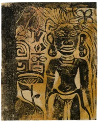 Tahitianisches Idol, die Göttin Hina, 1894-95