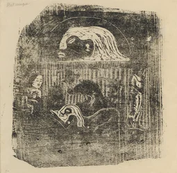 Te Atua Die Götter Kleine Platte [verso], in oder nach 1895