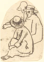 Drei Tahitianer, Studie für La soeur de charite, 1899-1902