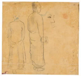 Zwei Figuren (bezogen auf das Gemälde Tahitianische Landschaft)