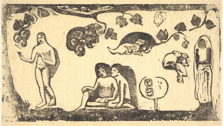 Frauen, Tiere und Laub, 1898